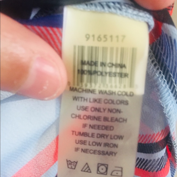 VINCE CAMUTO Sheer Plaid Long Sleeve Blouse - Picture 4 of 4